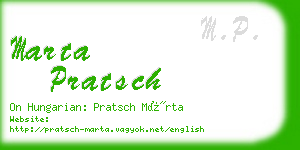 marta pratsch business card